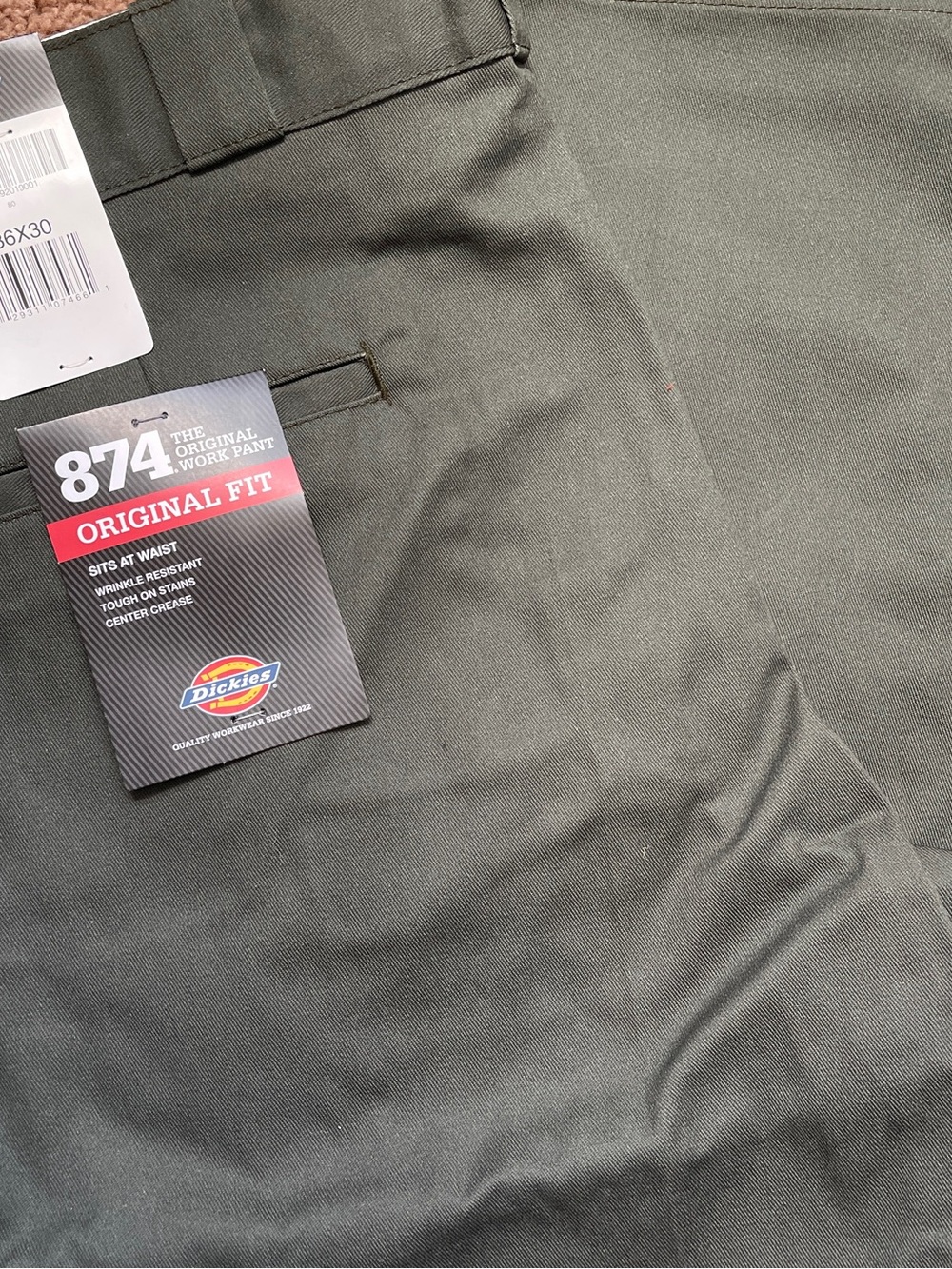 36x30 Dickies 874 Original Fit Work Pant - Olive